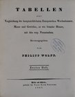 Wolff P., Tabellen zur Vergleichung der hauptsächlichsten Europäischen Wechselcourse, Maasse und Gewichte..., zweites Heft, Köln 1827.