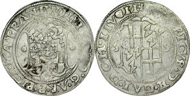 Zakon Kawalerów Mieczowych, Henryk von Galen 1551-1557 i Wilhelm von Brandenburg 1551-1556, 1/2 marki 1555, Ryga.