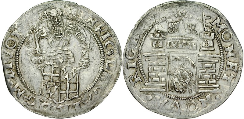 Zakon Kawalerów Mieczowych, Henryk von Galen 1551-1557, 1/2 marki 1556, Ryga.
 ...