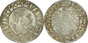Prusy Książęce, Albrecht Hohenzollern 1525-1568, Grosz 1540, Królewiec.