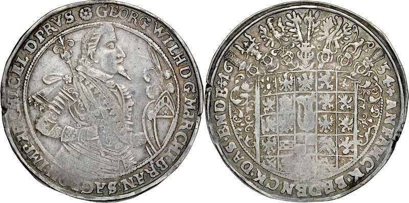 Prusy Książęce, Jerzy Wilhelm 1619-1640, Talar 1634, Królewiec.
 Kop. 3945, Mar...