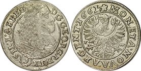 Śląsk, Księstwo Legnicko-Brzesko-Wołowskie, Jerzy III Brzeski 1654-1664, 3 krajcary 1661, Brzeg.