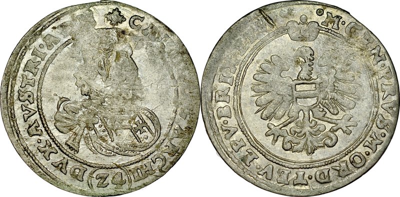 Śląsk, Księstwo Nyskie Biskupów Wrocławskich, Karol Austriacki 1608-1624, 24 kra...