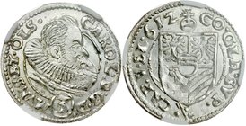 Śląsk, Księstwo Ziębicko-Oleśnickie, Karol II 1587-1617, 3 krajcary 1612, Oleśnica.