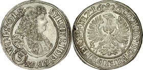 Śląsk, Księstwo Wirtembersko-Oleśnickie, Sylwiusz Fryderyk 1668-1697, 3 krajcary 1675, Oleśnica.