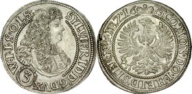 Śląsk, Księstwo Wirtembersko-Oleśnickie, Sylwiusz Fryderyk 1668-1697, 3 krajcary 1675, Oleśnica.