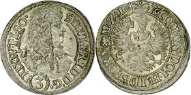 Śląsk, Księstwo Wirtembersko-Oleśnickie, Sylwiusz Fryderyk 1668-1697, 3 krajcary 1676, Oleśnica.