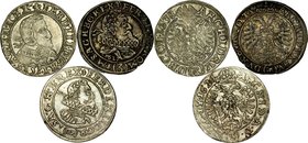 Śląsk, Ferdynand II 1620-1637, 3 krajcary 1624, 1627, 1638, różne mennice śląskie.