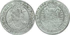 Śląsk, Leopold I 1657-1705, VI krajcarów 1665, Wrocław.