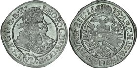 Śląsk, Leopold I 1657-1705, VI krajcarów 1675, Wrocław.