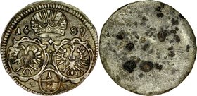 Śląsk, Leopold I 1657-1705, ½ krajcara 1689, Opole.