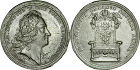 Medal autorstwa Groskurta na ustanowienie Orderu Orła Białego bity prawdopodobnie w 1713 r.