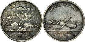 Medal wybity w 1736 roku upamiętniający serię klęsk żywiołowych na Śląsku.