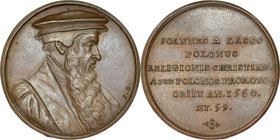 Medal ze suity autorstwa Jean Dassier, poświęconej wybitnym działaczom reformacji, Jan Łaski.