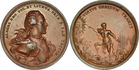 Medal bez daty (ok. 1766 r.), autorstwa Gartenberga, z okazji mianowania księcia Alberta Kazimierza Sasko-Cieszyńskiego (1738-1822) na feldmarszałka R...