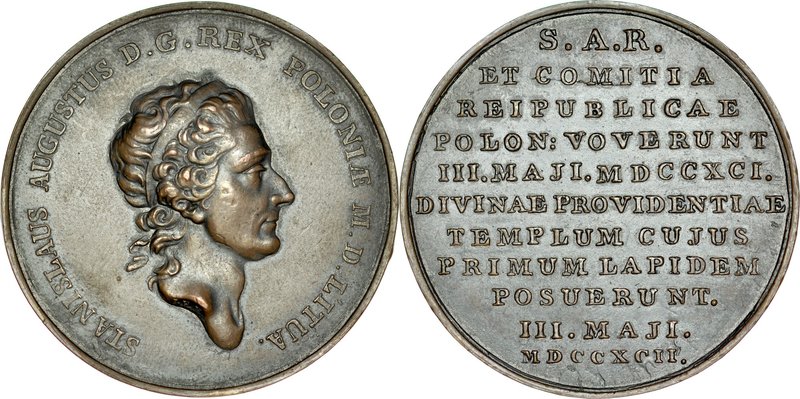 Medal autorstwa F. Jana Regulskiego wybity w 1792 roku dla upamiętnienia budowy ...