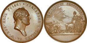 Medal nagrodowy bez daty (1821) autorstwa Józefa Majnerta, nadawany za osiągnięcia podczas Wystawy Warszawskiej, RR.