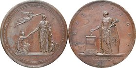 Medal 1823, wybity jako podziękowanie mieszkańców miasta Gniezna królowi pruskiemu Fryderykowi Wilhelmowi III za pomoc w odbudowie miasta po pożarze z...