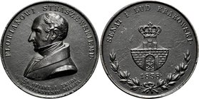 Medal 1838, autorstwa I D. Boehma, poświęcony Florianowi Straszewskiemu, burmistrzowi miasta Krakowa.