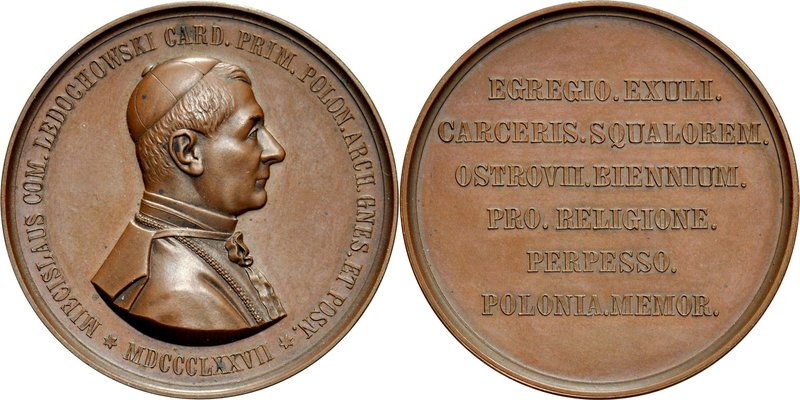Medal wybity w 1877 roku upamiętniający represje władz zaborczych przeciwko prym...