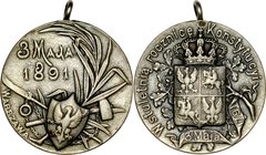 Medalik odlewany w 1891 roku z okazji 100-lecia uchwalenia Konstytucji 3 Maja.