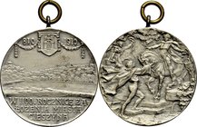 Medalik z 1910 roku medal sygnowany J. RASZKA i L.CHR.LAUER NUERNBERG, wybity dla uczczenia 1100-lecia powstania miasta Cieszyna.