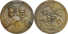 Medal autorstwa K. Czaplickiego z 1910 roku, wybity na pamiątkę zwycięstwa pod Grunwaldem.