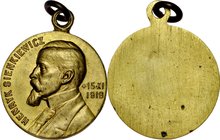 Medalik jednostronny z 1915 wybity z powodu śmierci Henryka Sienkiewicza.
