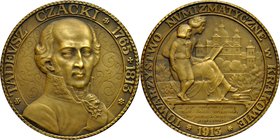 Medal autorstwa Jana Wysockiego z 1913 roku, wybity z okazji 100. rocznicy śmierci Tadeusza Czackiego.