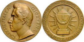 Medal autorstwa Breyera, wybity w 1927 roku z powodu powrotu prochów wieszcza, Juliusza Słowackiego.