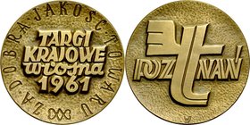 Medal autorstwa Jastrzębowskiego z 1961 roku wybity z okazji Targów Krajowych w Poznaniu.