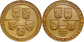 Medal autorstwa W. Kubiczka z 1962 roku, poświęcony górnictwu w 1000-leciu państwa.