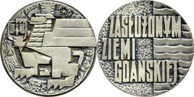 Medal autorstwa Siemianowskiego z 1965 roku wybity dla zasłużonych Ziemi Gdańskiej.