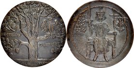 Medal odlewany autorstwa Korskiego z 1966 roku wybity z okazji 1000-lecia Państwa Polskiego.