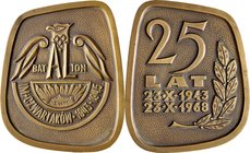 Medal wykonania J. Krawczyka z 1968 roku poświęcony 25-leciu Batalionu Czwartaków.