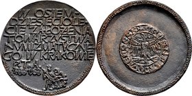 Medal odlewany sygnowany Korski z 1968 roku, poświęcony 80-leciu założenia Towarzystwa Numizmatycznego w Krakowie.