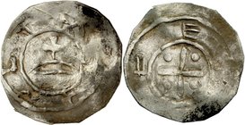 Mieszko II 1025-1031, Denar 1013-1025, Wielkopolska, Av.: Kopuła świątyni, Rv.: Krzyż prosty.