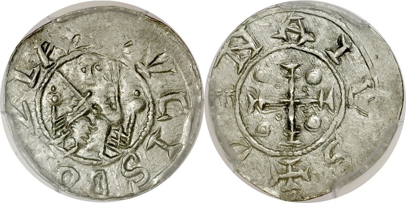 Bolesław III Krzywousty 1107-1138, Denar, Av.: Książę na tronie, napis: DVCIS BO...