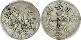 Bolesław III Krzywousty 1107-1138, Denar, Av.: Książę na tronie, napis: DVCIS BOLZLA, Rv.: Krzyż, napis: DENARIVS.