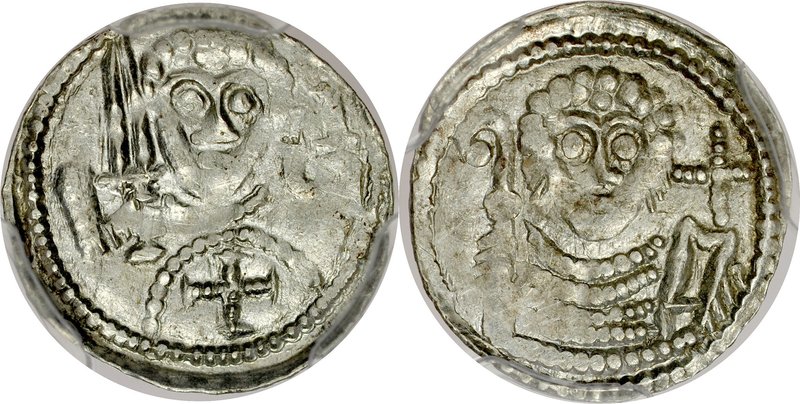 Władysław II Wygnaniec 1138-1146, Denar, Av.: Książę z mieczem i tarczą, na niej...