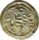 Mieszko III 1138-1202, Brakteat łaciński, Av.: Książę na koniu, RR.