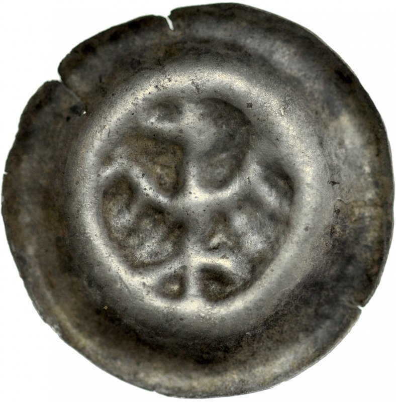 Brakteat guziczkowy II poł. XIII w., Mazowsze?, Wielkopolska?, 1. ćwierć XIV w.,...