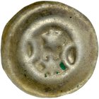 Władysław Łokietek 1306/1320-1333, Księstwo Sandomierskie, lata 1305-1320, Brakteat guziczkowy, , Av.: Dwie gwiazdy sześcioramienne, jedna nad drugą, ...