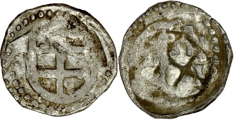 Jadwiga i Władysław Jagiełło 1386-1399, Denar, Wschowa, Av.: Orzeł piastowski, R...