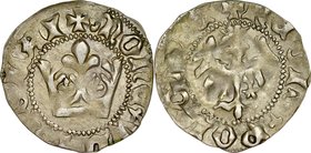 Władysław Jagiełło 1386-1434, Półgrosz, Kraków, Av.: Korona, Rv.: Orzeł jagielloński.