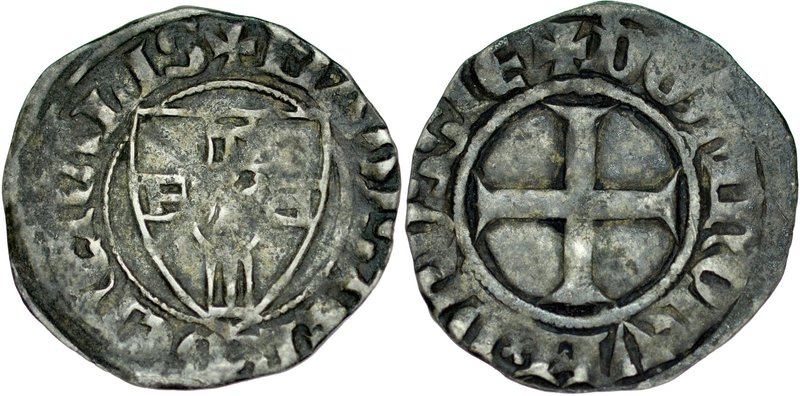 Kwartnik, Winrych von Kniprode 1351-1382, Av.: Tarcza krzyżacka, Rv.: Krzyż pros...