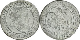 Zygmunt II August 1545-1572, Grosz na stopę litewską 1555, Wilno.