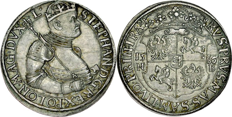 Stefan Batory 1576-1586, Talar 1586, Nagybanya.
 Kop. 10505, Gum. 772, Kurp. 24...