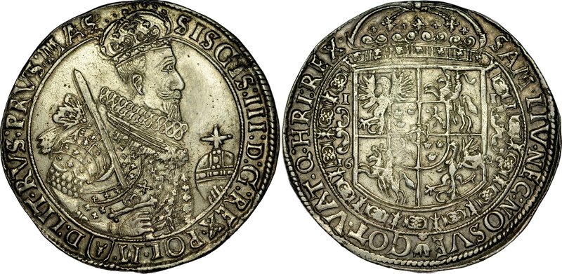 Zygmunt III 1587-1632, Talar 1629, Bydgoszcz.
 Kop. 1379, Gum. 1218, Dostych 29...