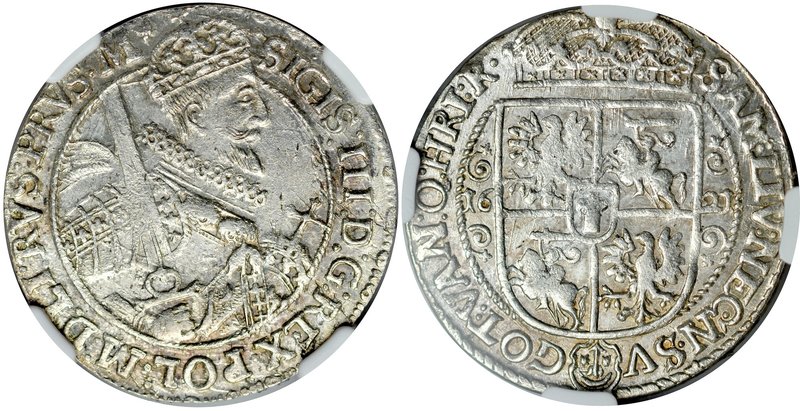 Zygmunt III 1587-1632, Ort 1621, Bydgoszcz.
 Kop. 1271 R3, Gum. 1175, ponadprze...